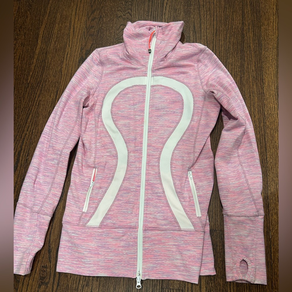 lululemon Pink and White Hoodie